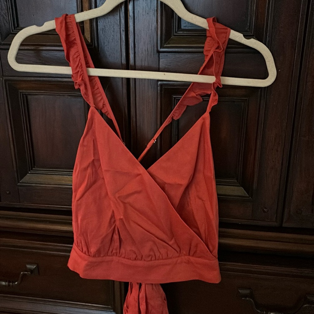 Express tank/crop top in coral